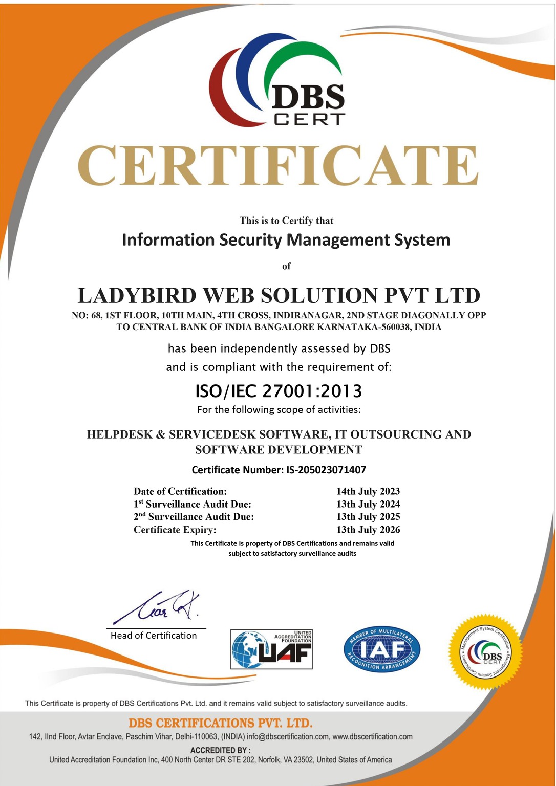 Information security management system