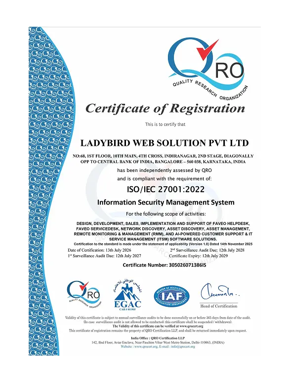 ladybird web solution pvt ltd iso iec 1